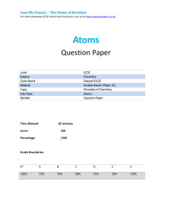 Atoms (1C) - SAVE MY EXAMS!