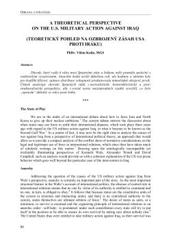 a theoretical perspective on the us military action against iraq