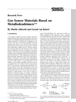 Gas Sensor Materials Based on Metallodendrimers