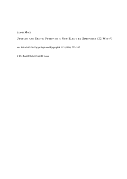 aus: Zeitschrift f¸r Papyrologie und Epigraphik 113 (1996) 233–247
