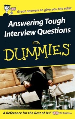 Answering Tough Interview Questions for