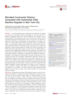 Microbial Community Patterns Associated with