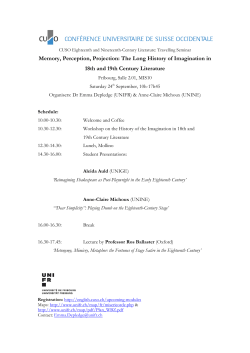 Memory, Perception, Projection: The Long History of Imagination in