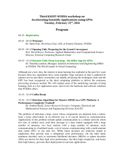 Program - KAUST Supercomputing Laboratory