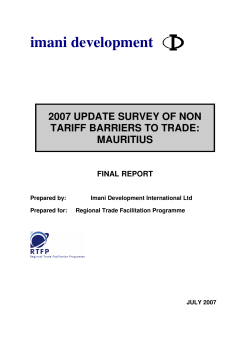 imani development - Tradebarriers.org