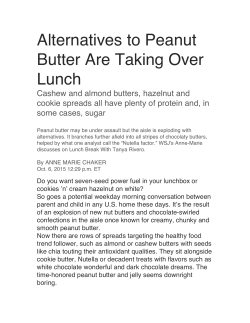 Alternatives to Peanut Butter Are Taking Over Lunch