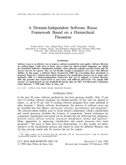 A domain-independent software reuse framework based on a