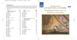 JACQUET DE LA GUERRE Harpsichord Suites Nos. 1-6