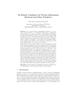 550 - International Association for Cryptologic Research