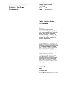 Defective On-Train Equipment