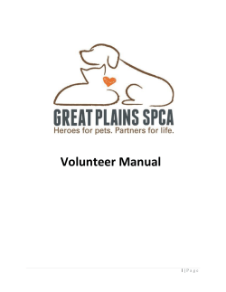Volunteer Manual - Great Plains SPCA