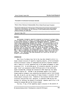 Nucleosomes (chromatin subunits) prepared by micrococcal
