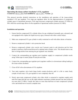 Operating the tissue-culture incubator`s CO2 regulator