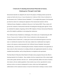 Evaluating Science Instructional Materials