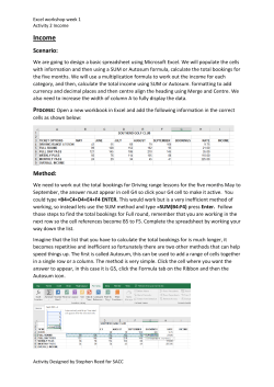 Activity 2 Income File - Southend Adult Community College Moodle