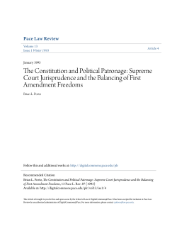 The Constitution and Political Patronage