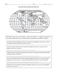 latitude and longitude practice