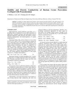 Stability and Electric Conductivity of Barium Cerate Perovskites Co