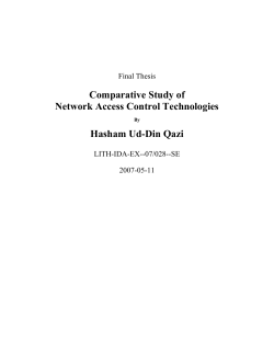 Comparative Study of Network Access Control Technologies