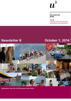 Newsletter 8 October 1, 2014