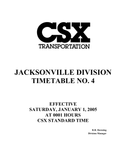 CSX Jacksonville Div ETT #4 1-1-2005