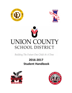 2016-2017 Student Handbook - Union County School District