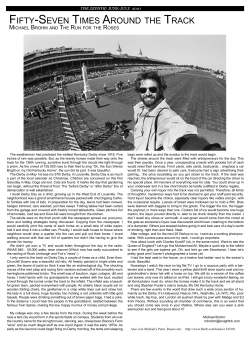 fifty-seven times around the track