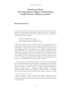 Ravish my Heart: The Negotiation of Queer Liminal Space in John