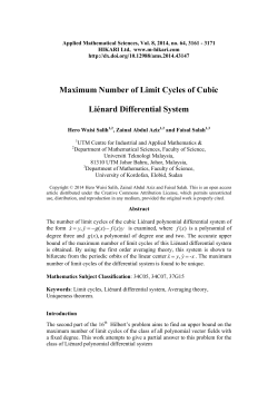 Maximum Number of Limit Cycles of Cubic Li&eacute;nard