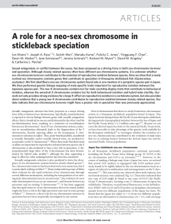 A role for a neo-sex chromosome in stickleback speciation