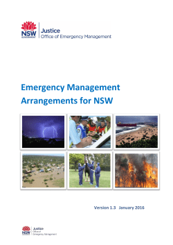 Emergency Management Arrangements for NSW