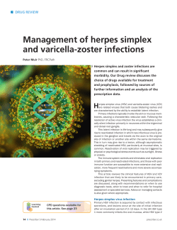 Management of herpes simplex and varicella zoster