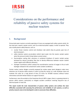 Considerations on the performance and reliability of passive
