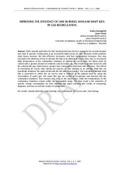 improving the efficiency of lime burning annular shaft kiln by