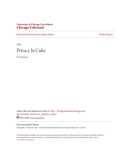 Privacy In Cuba - Chicago Unbound