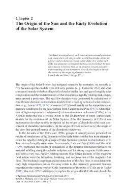 The Origin of the Sun and the Early Evolution of the Solar System