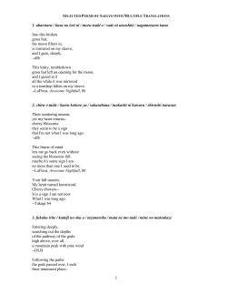 Selected poems by Saigyo