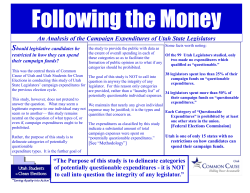 An Analysis of the Campaign Expenditures of