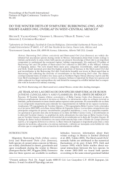 DO THE WINTER DIETS OF SYMPATRIC BURROWING OWL AND