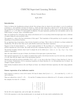 Classification and prediction methods