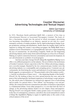 Counter Discourse: Advertising Technologies and Textual Impact