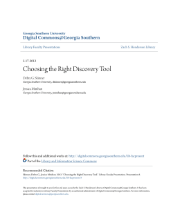 Choosing the Right Discovery Tool