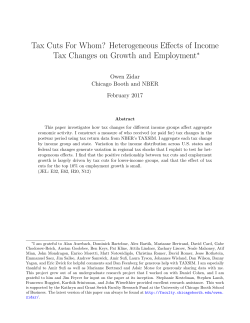 Tax Cuts for Whom - The University of Chicago Booth School of