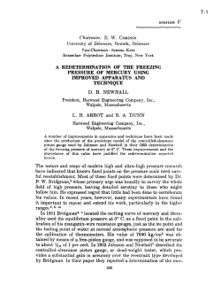 A Redetermination of the Freezing Pressure of Mercury