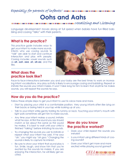 Oohs and Aahs - Center for Early literacy Learning