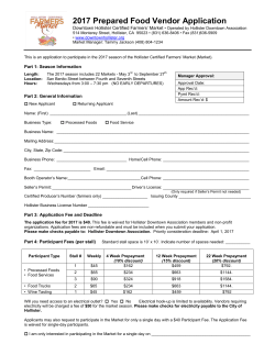 2017 Prepared Food Vendor Application