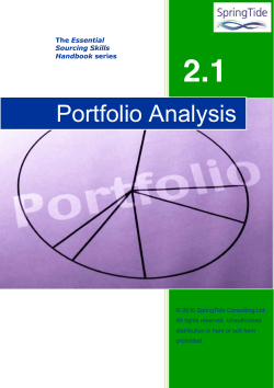 Portfolio Analysis - SpringTide Procurement`s
