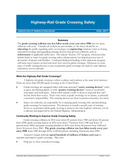 Highway-Rail Grade Crossing Safety