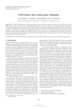 LEDs based video camera pose estimation