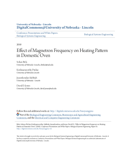 Effect of Magnetron Frequency on Heating Pattern in Domestic Oven